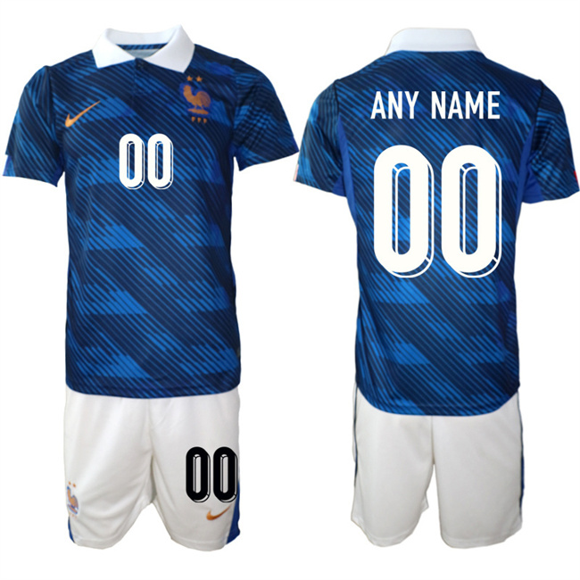 Men's France Custom Navy 2026 Home Soccer Jersey Suit