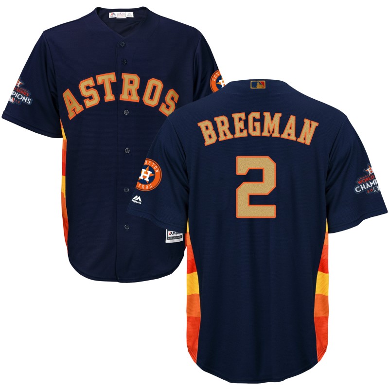 Men's Houston Astros #2 Alex Bregman Navy 2018 Orange Program Cool Base Stitched MLB Jersey