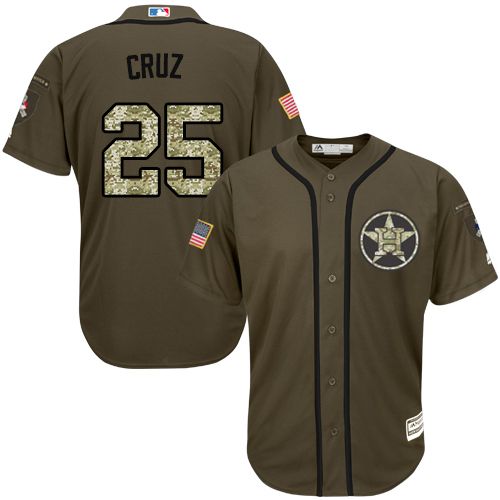 Astros #25 Jose Cruz Green Salute to Service Stitched MLB Jersey