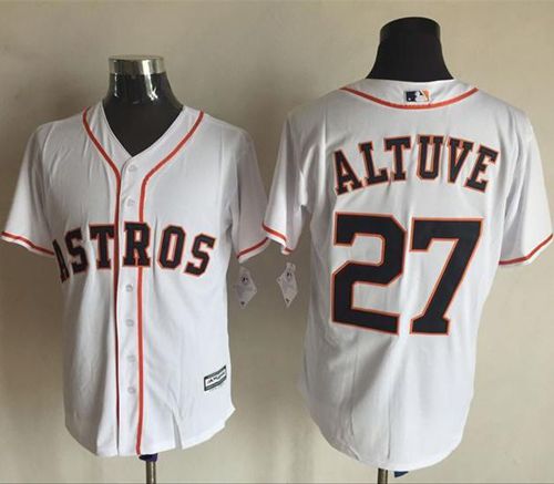 Astros #27 Jose Altuve White New Cool Base Stitched MLB Jersey