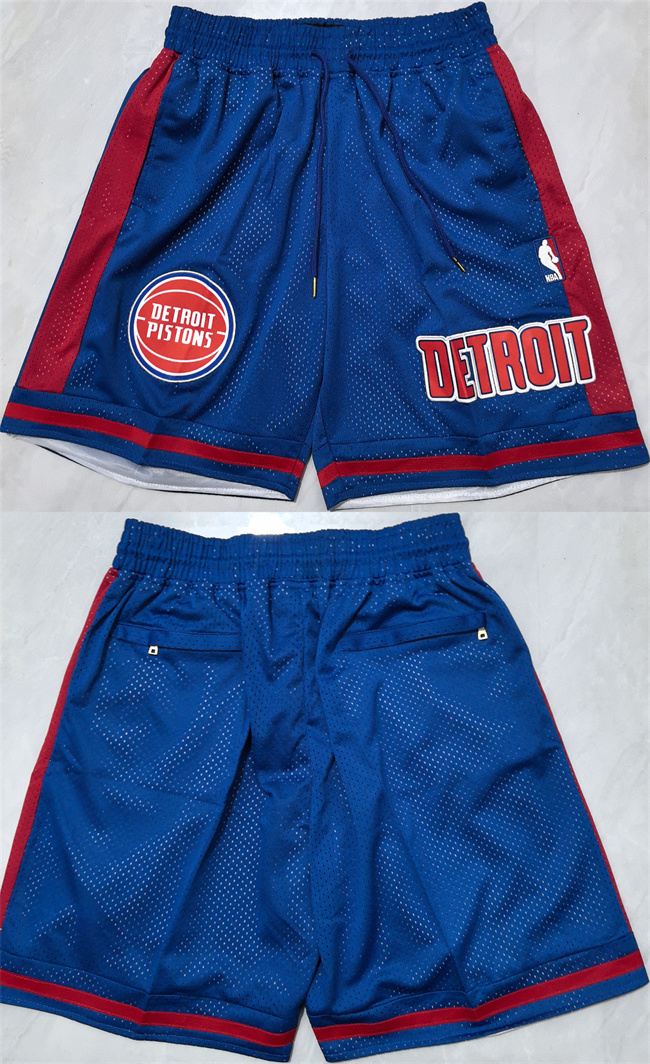 Men's Detroit Pistons Blue Shorts (Run Small)