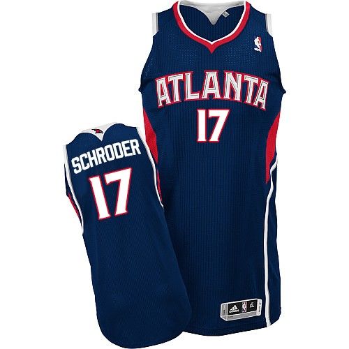 Revolution 30 Hawks #17 Dennis Schroder Blue Stitched NBA Jersey