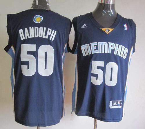 Grizzlies #50 Zach Randolph Revolution 30 Dark Blue Stitched NBA Jersey