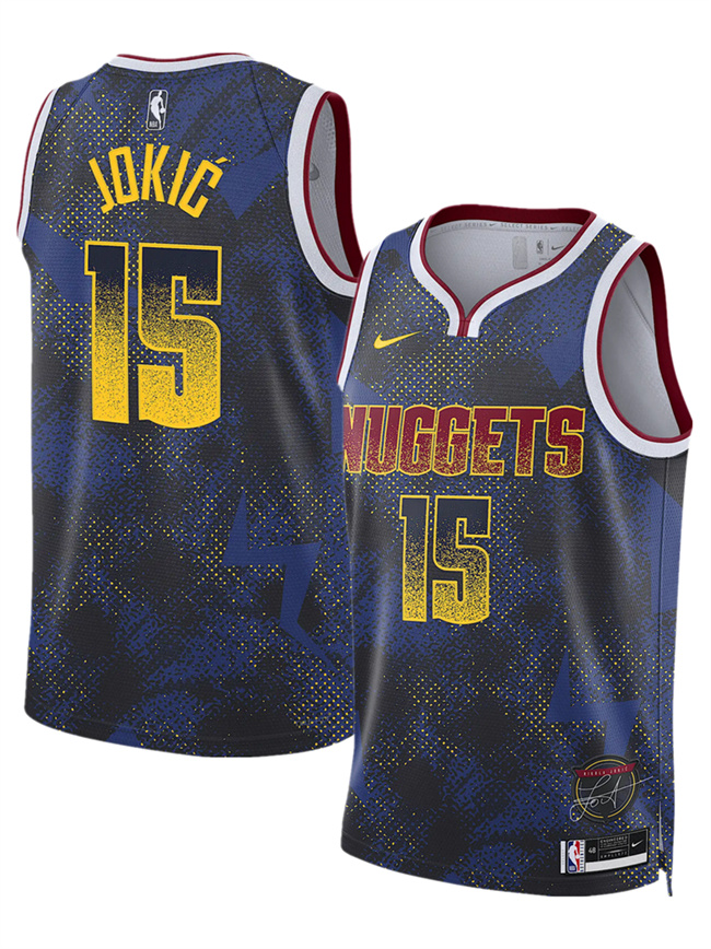 Men's Denver Nuggets #15 Nikola Jokić Royal 2025 Select Series Swingman Stitched Basketball Jersey