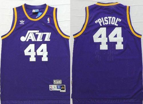 Jazz #44 Pete Maravich Purple 