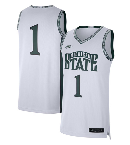 Men's Michigan State Spartans Active Player Custom White Limited Stitched Jersey