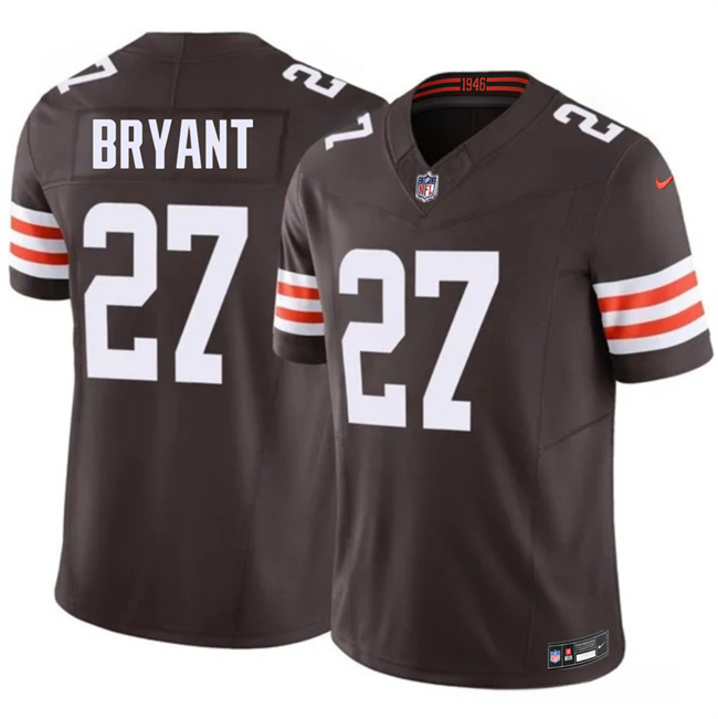 Men's Cleveland Browns #27 Myles Bryant Brown 2026 F.U.S.E. Vapor Limited Stitched Football Jersey