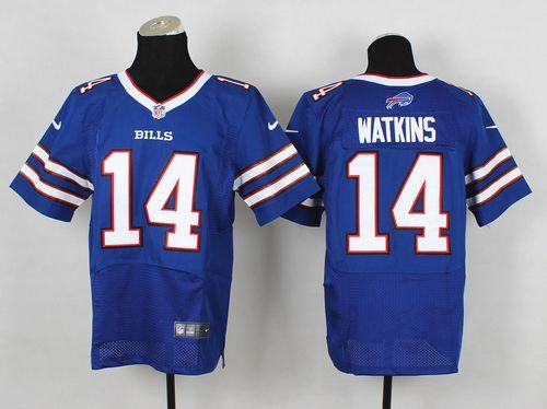 Nike Bills #14 Sammy Watkins Royal Blue Team Color Men's Stitched NFL New Elite Jersey