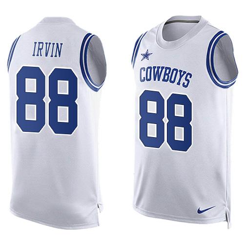 Nike Cowboys #88 Michael Irvin White Men's Stitched NFL Limited Tank Top Jersey