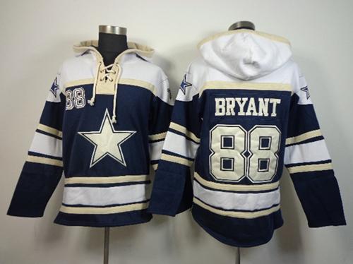 Nike Cowboys #88 Dez Bryant Blue Sawyer Hooded Sweatshirt NFL Hoodie