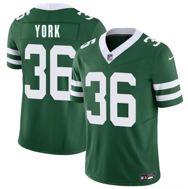 Men's New York Jets #36 Cade York Green 2026 F.U.S.E. Vapor Untouchable Limited Stitched Jersey