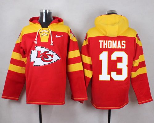 Nike Chiefs #13 De'Anthony Thomas Red Player Pullover NFL Hoodie