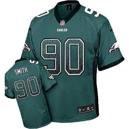 Nike Eagles #90 Marcus Smith Midnight Green Team Color Men's Stitched NFL Elite Drift Fashion Jersey