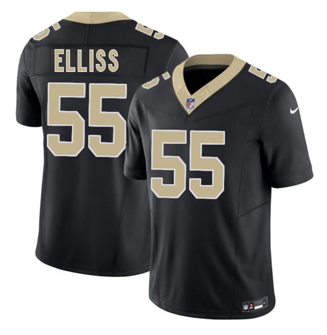 Men's New Orleans Saints #55 Kaden Elliss Black 2026 F.U.S.E Vapor Limited Stitched Football Jersey