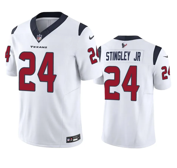 Men's Houston Texans #24 Derek Stingley Jr.  White 2023 F.U.S.E Vapor Untouchable Stitched Football Jersey