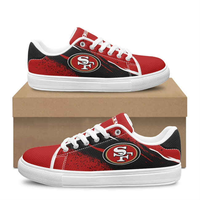 Women's San Francisco 49ers Low Top Casual Sneakers/Shoes 001
