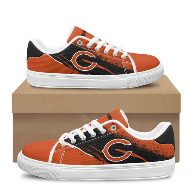 Women's Chicago Bears Low Top Casual Sneakers/Shoes 001