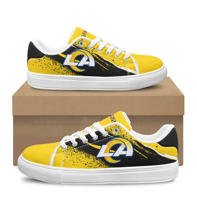 Men's Los Angeles Rams Low Top Casual Sneakers/Shoes 001