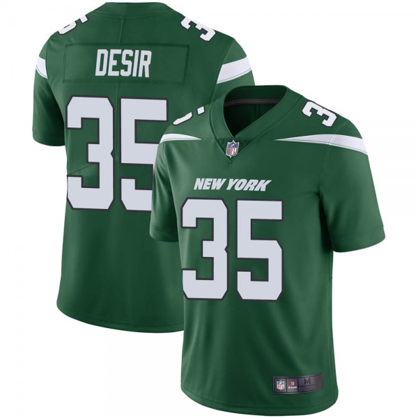 Men's New York Jets #35 Pierre Desir Green Vapor Untouchable Limited Stitched Jersey