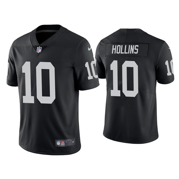 Men's Las Vegas Raiders #10 Mack Hollins Black Vapor Untouchable Limited Stitched Jersey