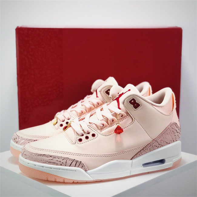 Women's Running weapon Air Jordan 3 Pink shoes 0056