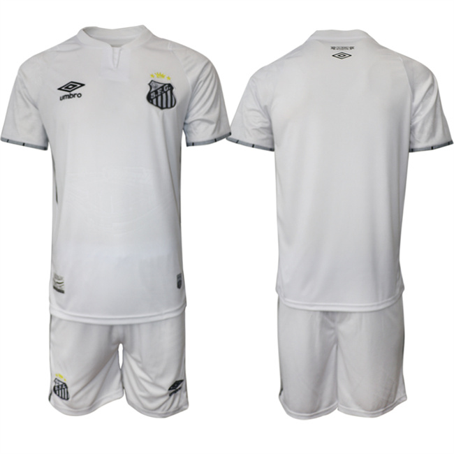 Men's Santos F.C. Blank 25/26 White Home Soccer Jersey Suit