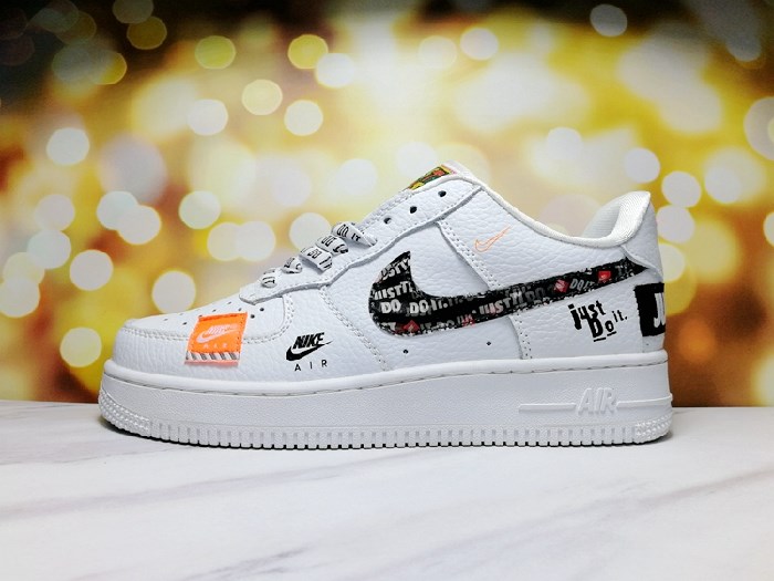 Men's Air Force 1 Low White/Black Shoes 0197